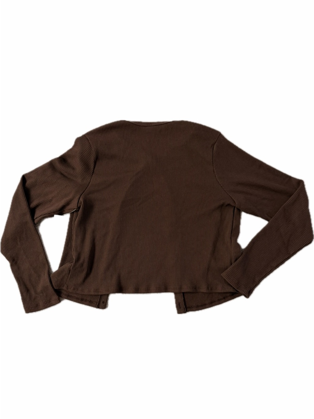 Old Navy Brown Ribbed Button-Front Cardigan - Picture 2 of 2